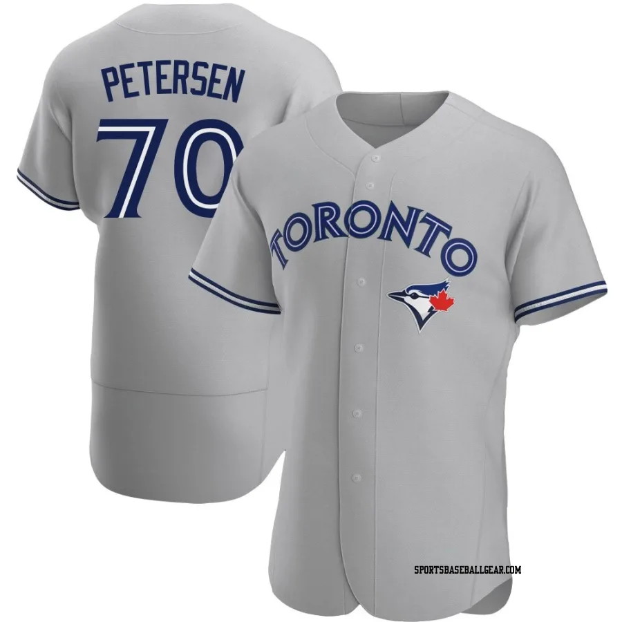 Michael Petersen Men's Toronto Blue Jays Gray Authentic Road Jersey