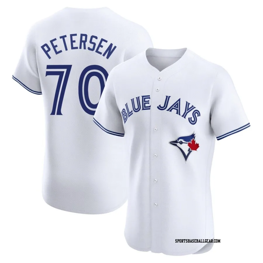 Michael Petersen Men's Toronto Blue Jays White Elite Home Jersey