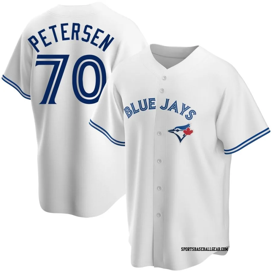 Michael Petersen Men's Toronto Blue Jays White Replica Home Jersey