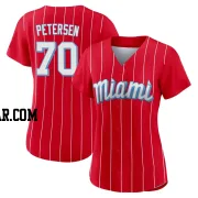 Michael Petersen Women's Miami Marlins Red Replica 2021 City Connect Jersey