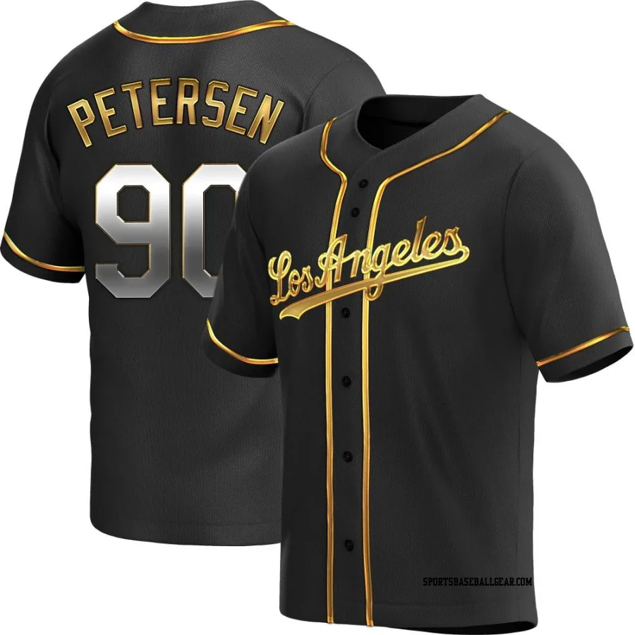 Michael Petersen Youth Los Angeles Dodgers Black Golden Replica Alternate Jersey