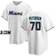 Michael Petersen Youth Miami Marlins White Replica Home Jersey