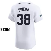 Michael Pineda Men's Detroit Tigers White Elite Home Patch Jersey