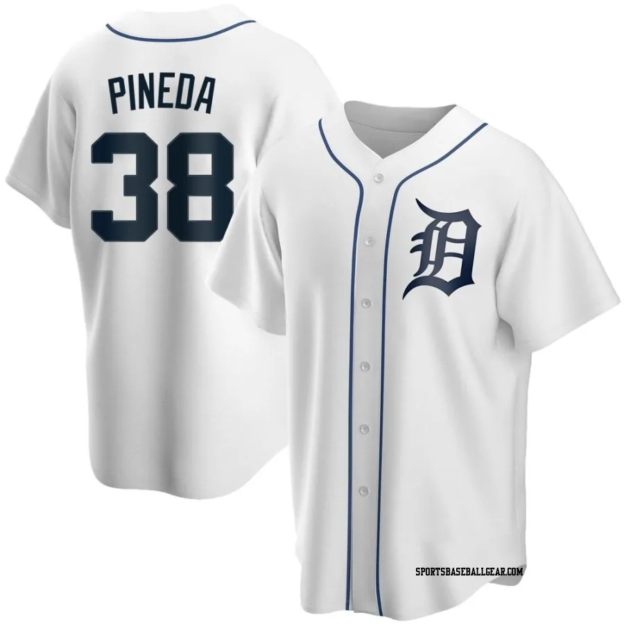 Michael Pineda Men's Detroit Tigers White Replica Home Jersey