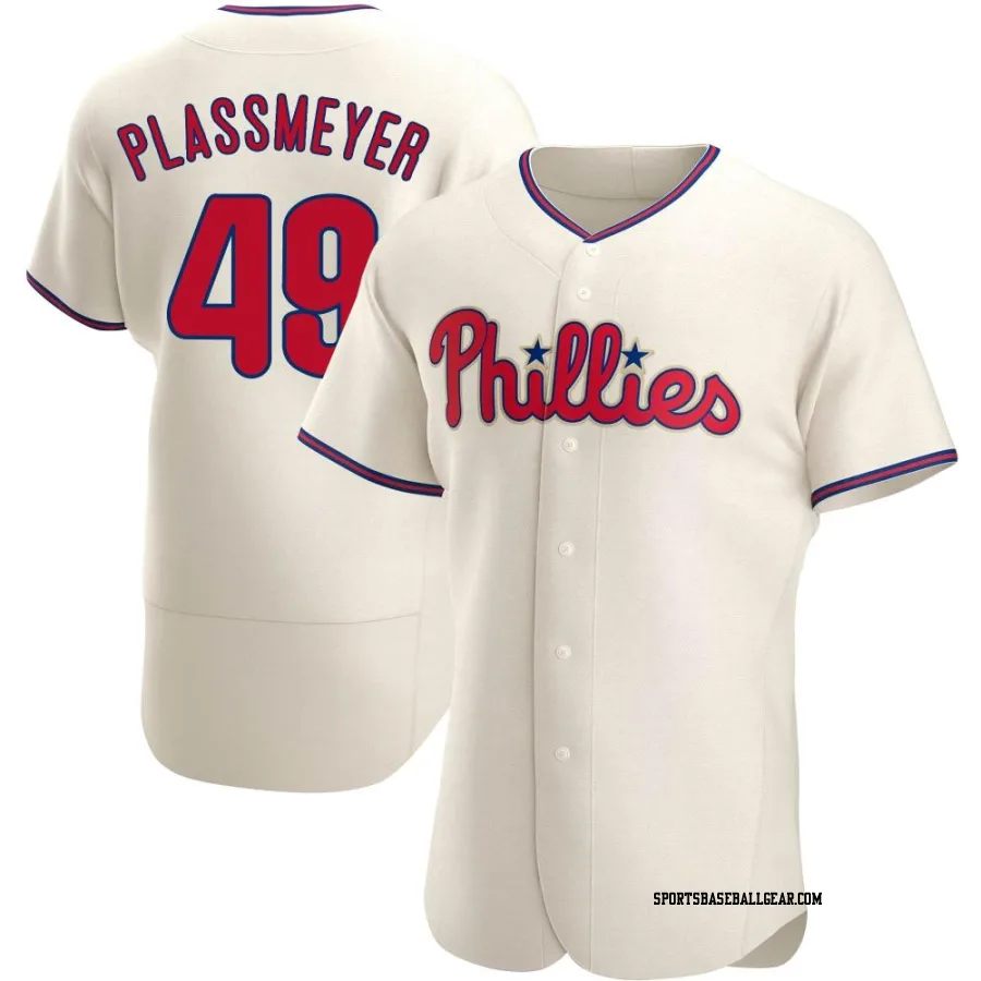 Michael Plassmeyer Men's Philadelphia Phillies Cream Authentic Alternate Jersey