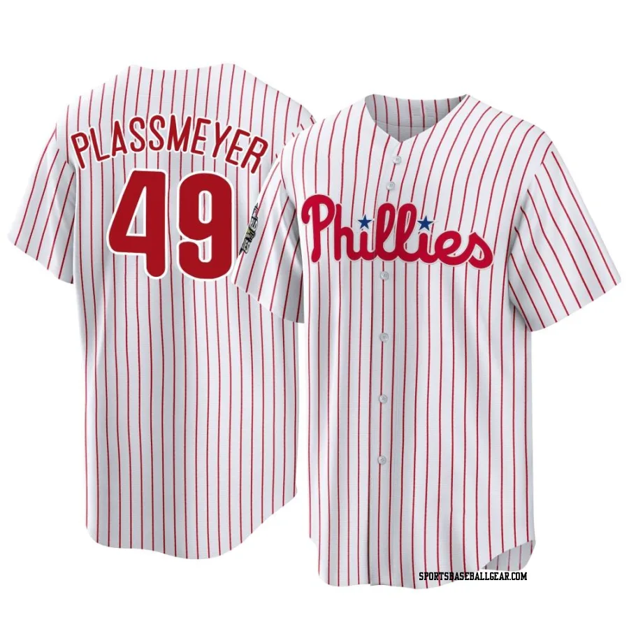 Michael Plassmeyer Men's Philadelphia Phillies White Replica 2022 World Series Home Jersey