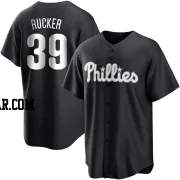 Michael Rucker Men's Philadelphia Phillies Black/White Replica Jersey