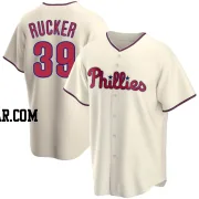 Michael Rucker Men's Philadelphia Phillies Cream Replica Alternate Jersey