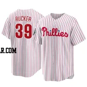 Michael Rucker Men's Philadelphia Phillies White Replica 2022 World Series Home Jersey