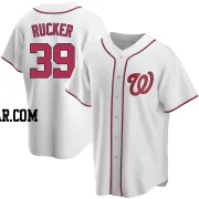 Michael Rucker Men's Washington Nationals White Replica Home Jersey