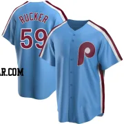 Michael Rucker Youth Philadelphia Phillies Light Blue Replica Road Cooperstown Collection Jersey