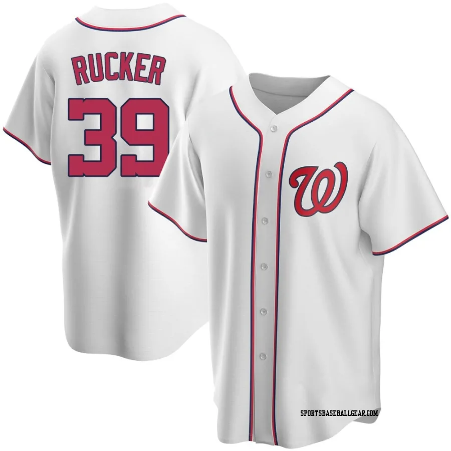 Michael Rucker Youth Washington Nationals White Replica Home Jersey