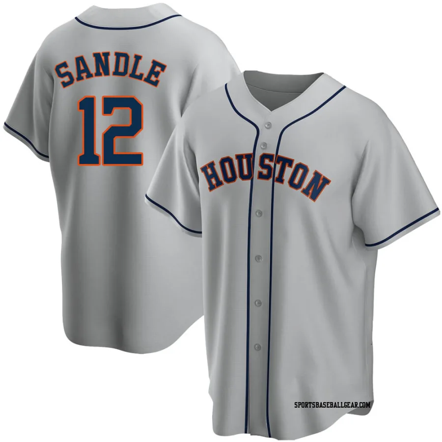 Michael Sandle Men's Houston Astros Gray Replica Road Jersey