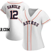 Michael Sandle Women's Houston Astros White Replica Home Jersey