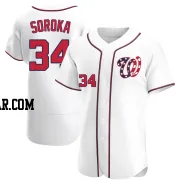 Michael Soroka Men's Washington Nationals White Authentic Alternate Jersey