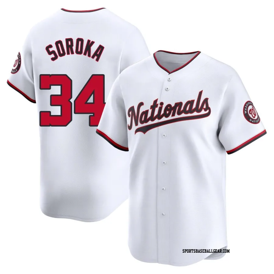 Michael Soroka Men's Washington Nationals White Limited Home Jersey