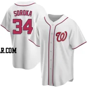 Michael Soroka Men's Washington Nationals White Replica Home Jersey