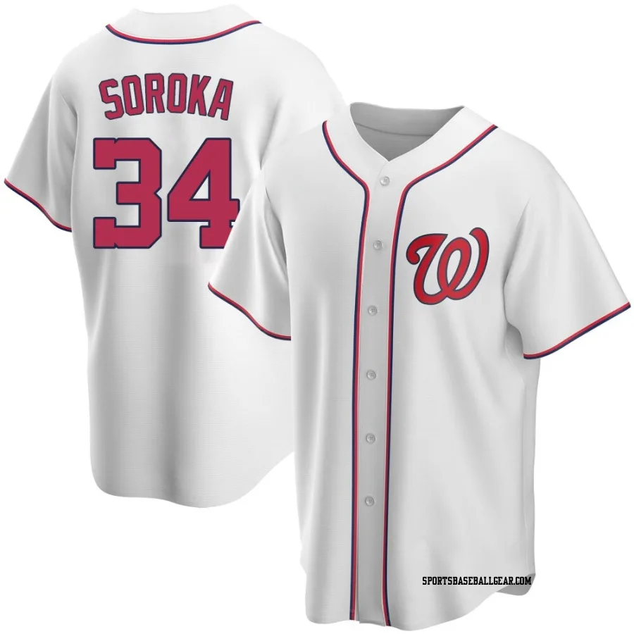 Michael Soroka Men's Washington Nationals White Replica Home Jersey