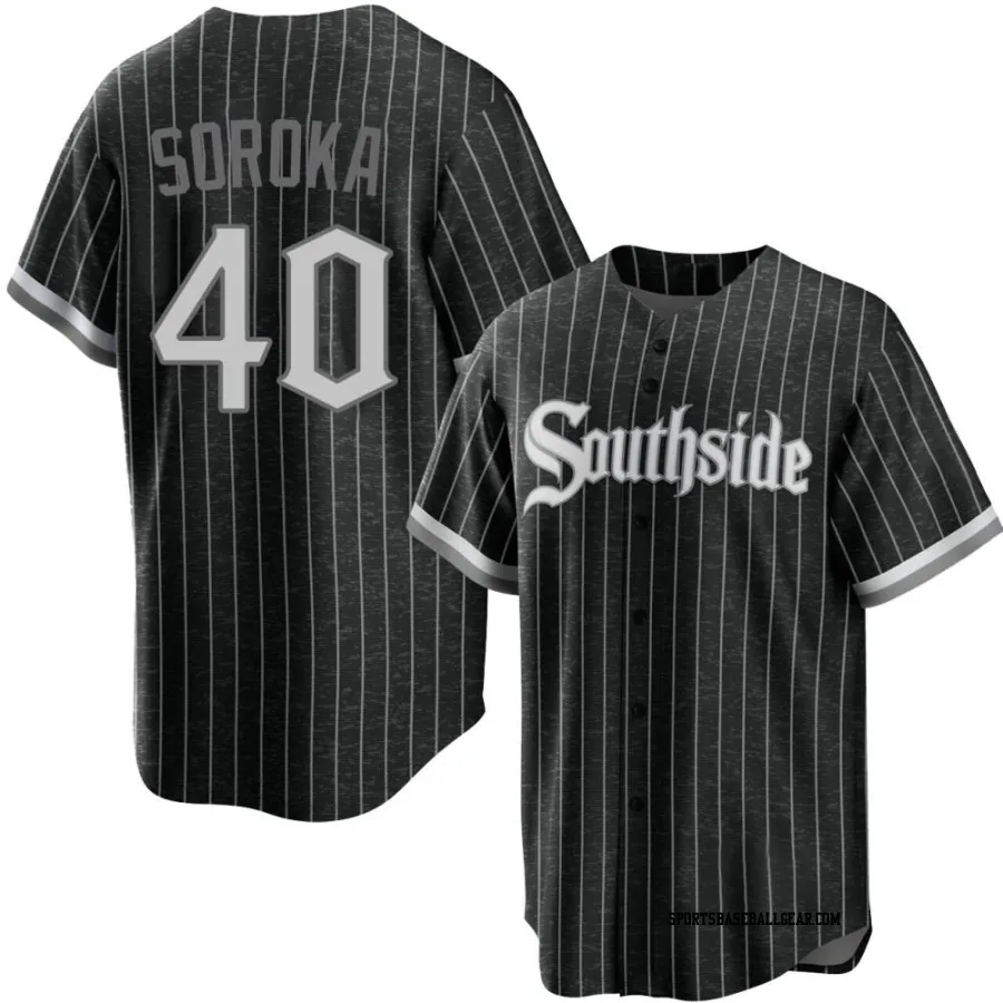 Michael Soroka Youth Chicago White Sox Black Replica 2021 City Connect Jersey