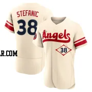 Michael Stefanic Men's Los Angeles Angels Cream Authentic 2022 City Connect Jersey