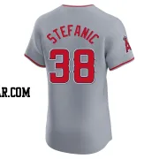 Michael Stefanic Men's Los Angeles Angels Gray Elite Road Jersey