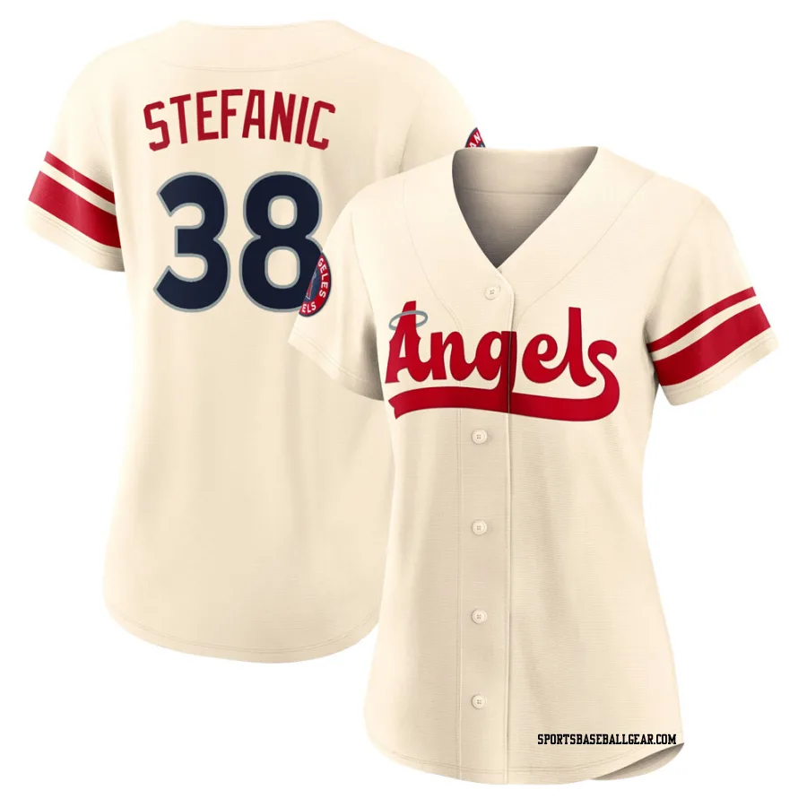 Michael Stefanic Women's Los Angeles Angels Cream Authentic 2022 City Connect Jersey