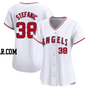 Michael Stefanic Women's Los Angeles Angels White Limited Home Jersey