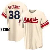 Michael Stefanic Youth Los Angeles Angels Cream Replica 2022 City Connect Jersey