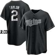 Michael Taylor Men's Minnesota Twins Black/White Replica Jersey