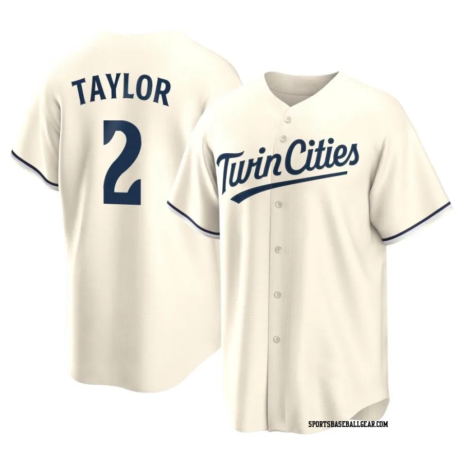 Michael Taylor Men's Minnesota Twins Cream Replica Alternate Jersey