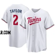 Michael Taylor Men's Minnesota Twins White Replica Home Jersey