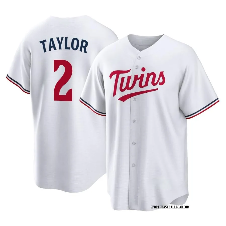 Michael Taylor Men's Minnesota Twins White Replica Home Jersey