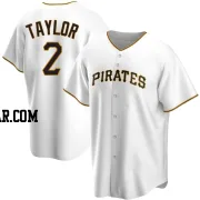 Michael Taylor Men's Pittsburgh Pirates White Replica Home Jersey