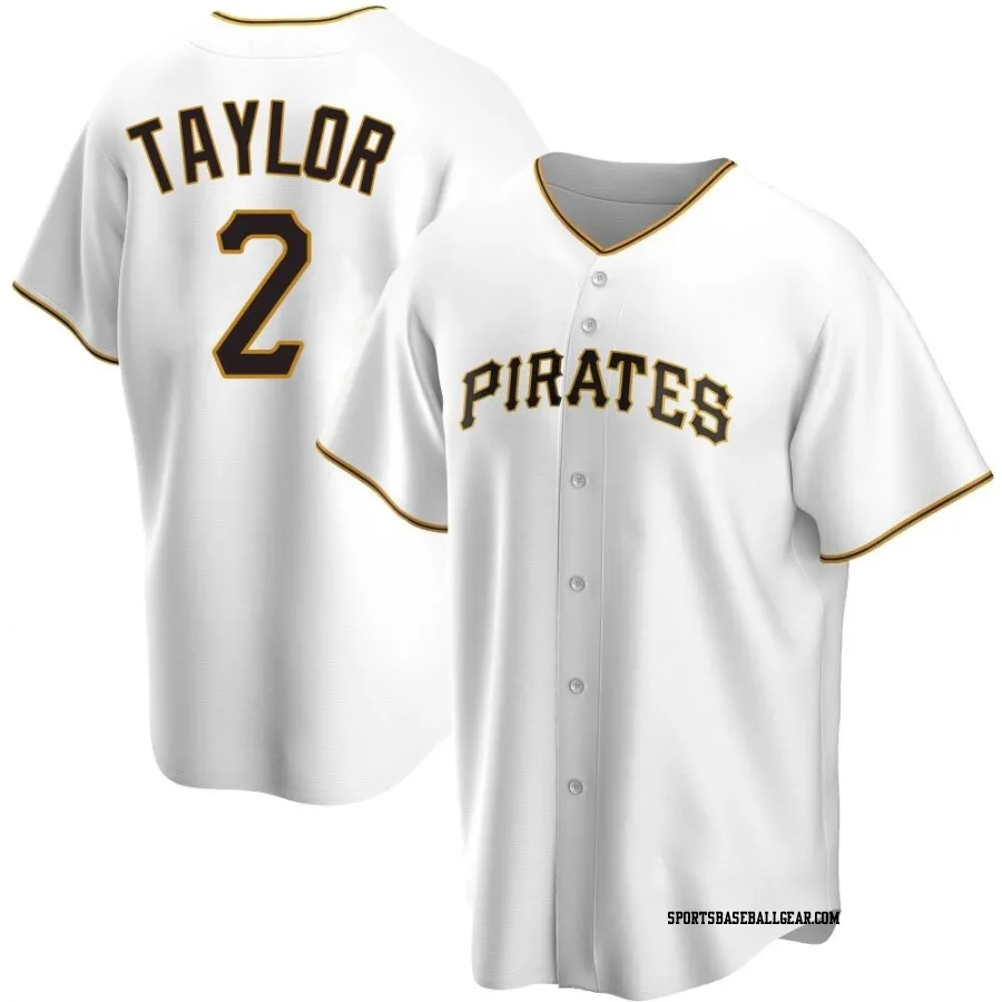 Michael Taylor Men's Pittsburgh Pirates White Replica Home Jersey