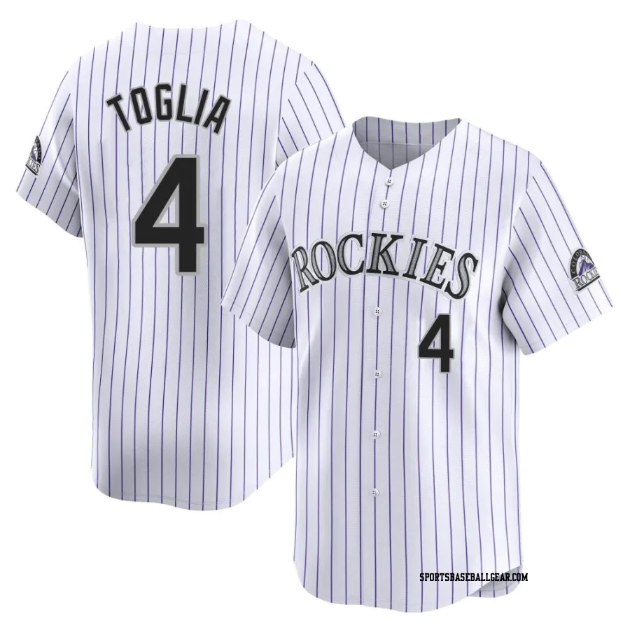 Michael Toglia Men's Colorado Rockies White Limited Home Jersey