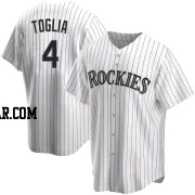 Michael Toglia Men's Colorado Rockies White Replica Home Jersey