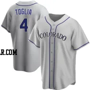 Michael Toglia Youth Colorado Rockies Gray Replica Road Jersey