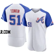 Michael Tonkin Men's Atlanta Braves White Authentic 2023 City Connect Jersey