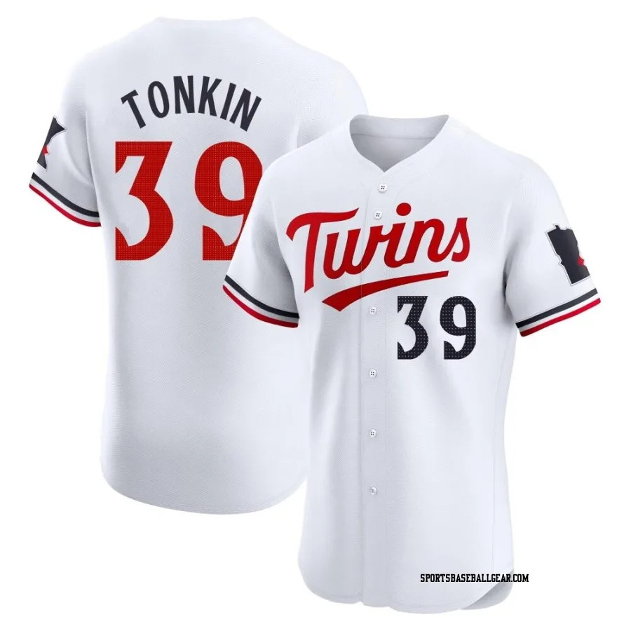 Michael Tonkin Men's Minnesota Twins White Elite Home Jersey