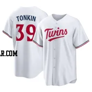 Michael Tonkin Men's Minnesota Twins White Replica Home Jersey