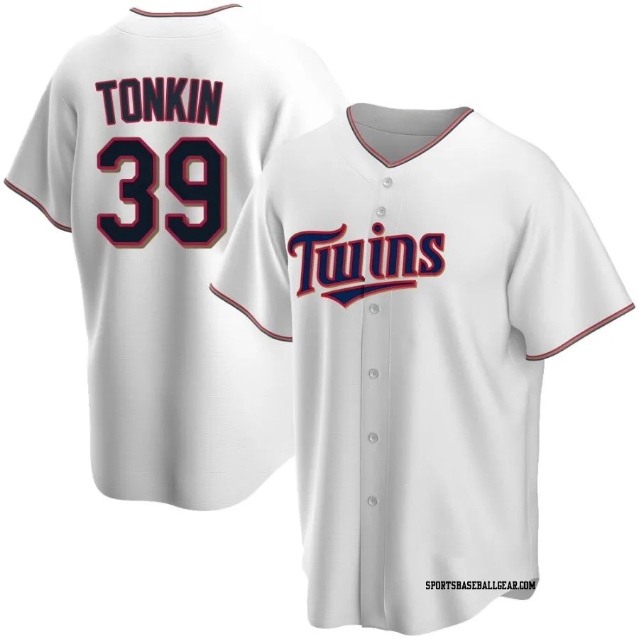 Michael Tonkin Men's Minnesota Twins White Replica Home Jersey