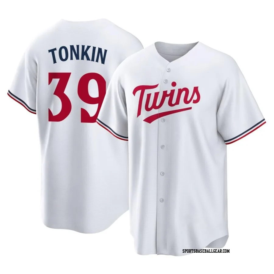 Michael Tonkin Men's Minnesota Twins White Replica Home Jersey