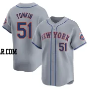 Michael Tonkin Men's New York Mets Gray Limited Away Jersey