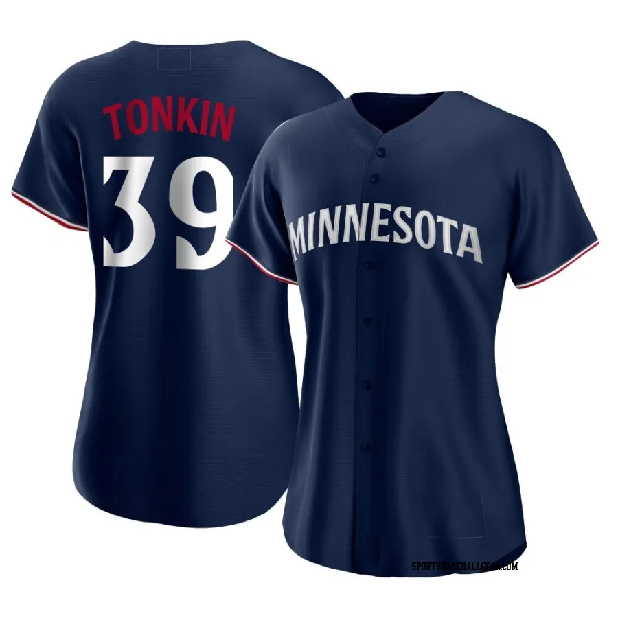 Michael Tonkin Women's Minnesota Twins Navy Authentic Alternate Jersey