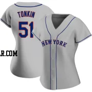 Michael Tonkin Women's New York Mets Gray Authentic Road Jersey