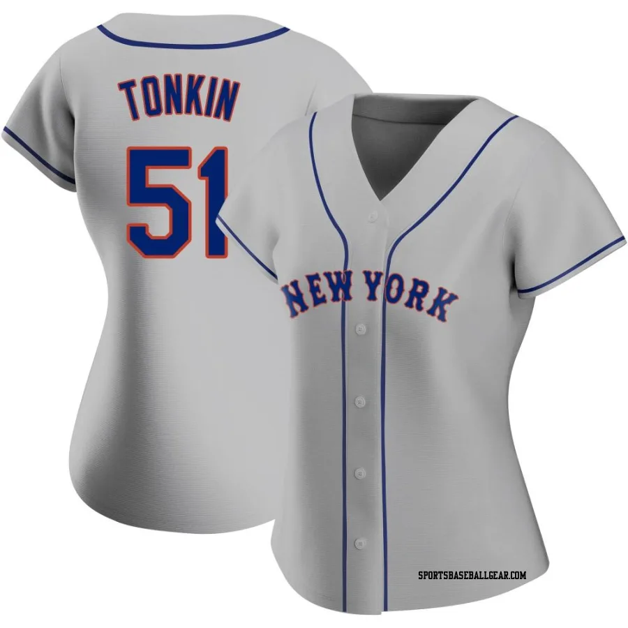 Michael Tonkin Women's New York Mets Gray Authentic Road Jersey