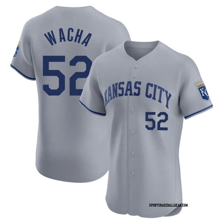 Michael Wacha Men's Kansas City Royals Gray Elite Road Jersey