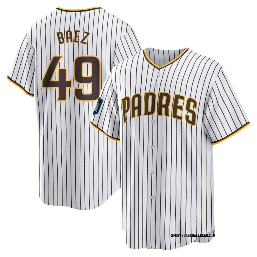 Michel Baez Men's San Diego Padres White Replica 2024 World Tour Seoul Series Home Jersey