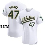 Michel Otanez Men's Oakland Athletics White Elite Home Jersey