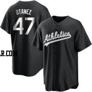 Michel Otanez Youth Oakland Athletics Black/White Replica Jersey